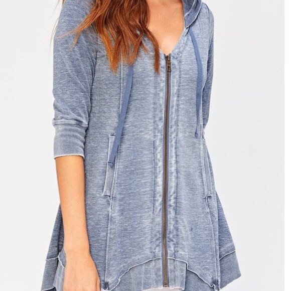 XCVI Wearables Merchantile Burnout Jacket XL Mainsail Burnout Blue - Picture 3 of 11